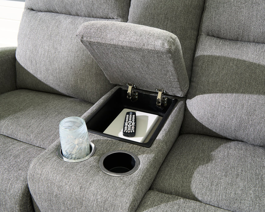 Gauntlet Reclining Loveseat with Console